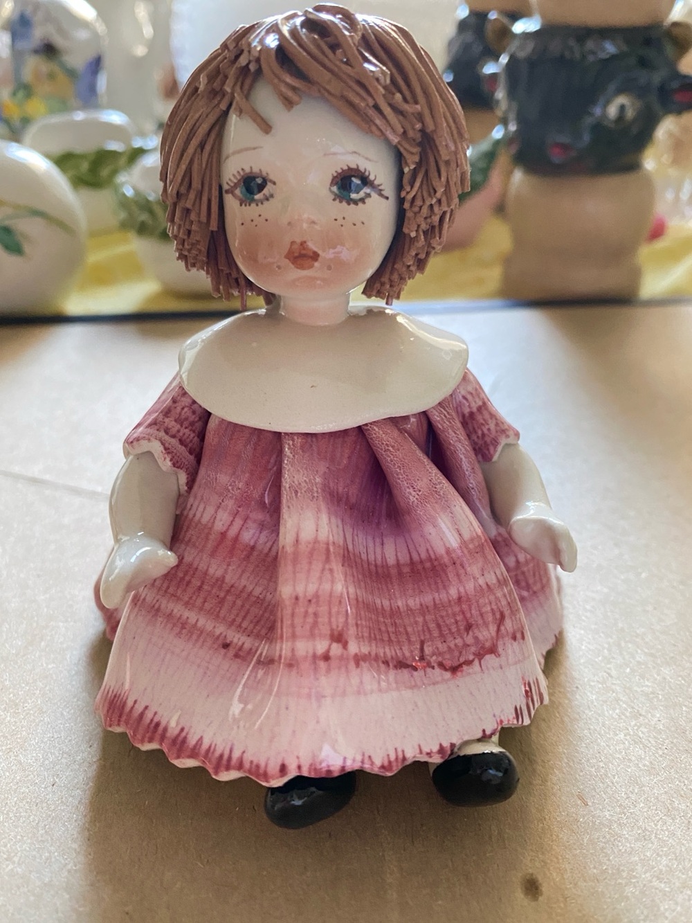 Vintage 1980s Lino Zampiva porcelain figurine handmade in Italy. EC Blue Eyes - Picture 3 of 14